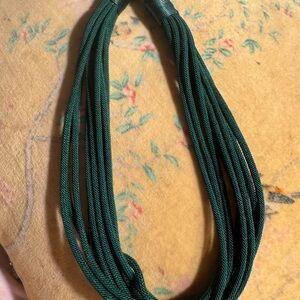 Elegant Deep Green Multi-Strand Necklace